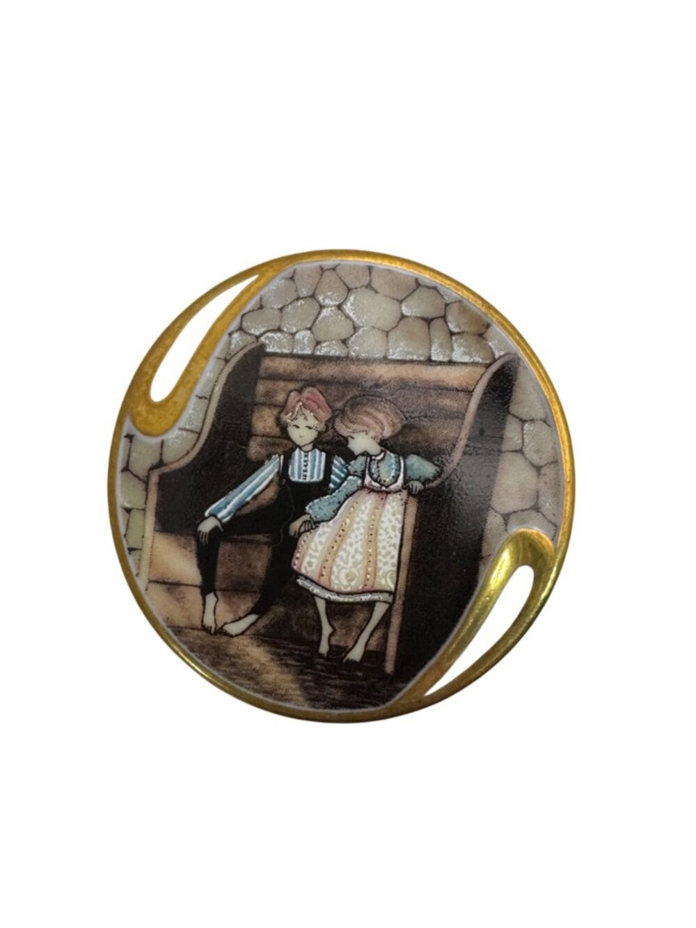 Lot Of 8 P. Buckley Moss Porcelain Membership Pins Brooches Signed Numbered Vtg - Picture 6 of 16